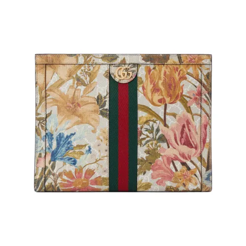 GUCCI Ophidia Canvas Clutch Women's Multicolor
