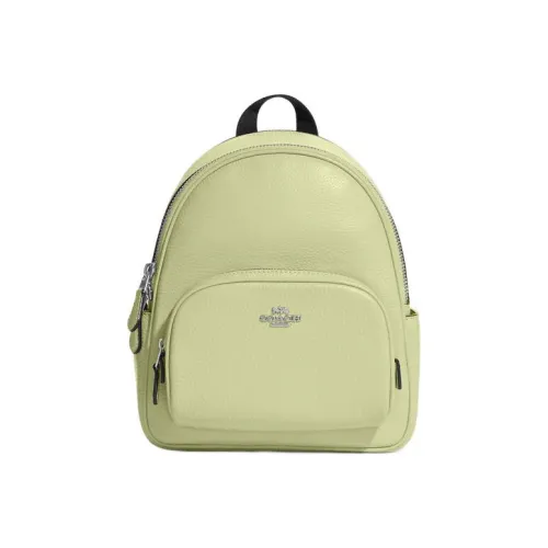 COACH Корт Зернистая кожа личи Кожа Рюкзак Маленький Женские Светло-лаймовый