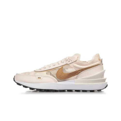 Nike Waffle One Амортизаторы Шок Резистентность к Сцеплению Низкий Топ Повседневный Женский Розовое Золото