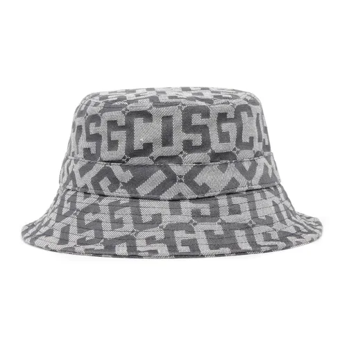 GCDS Cotton Bucket Hats Серый Унисекс