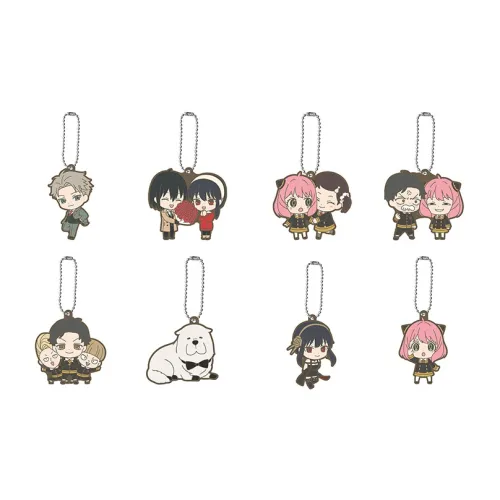 BANDAI SPY × Family Основные персонажи Капсульный резиновый маскот 4-е издание Счастливый розыгрыш Целая коробка 8 шт