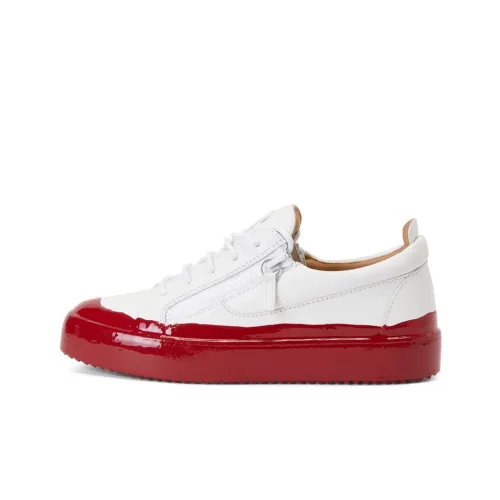 Giuseppe Zanotti GZ Frankie Low Топ Стильные Скейтбординги Мужской Белый Красный