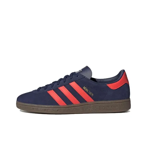 Adidas Originals Munchen Slip Resistant Abrasion Resistant Низкие Кроссовки для скейтбординга Мужские Синий Коричневый Оранжевый