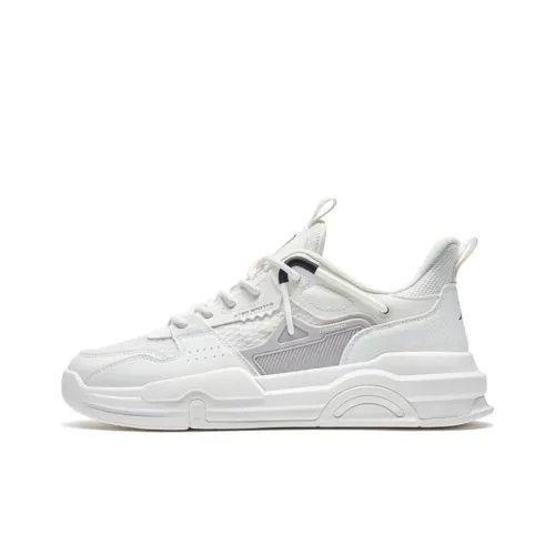 XTEP Decoding Легкие Низкие Кроссовки для Скейтбординга Мужские Белые Серые