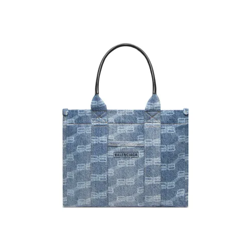 Balenciaga Отбеленный деним с хлопком сумка через плечо сумка обычная женская синяя