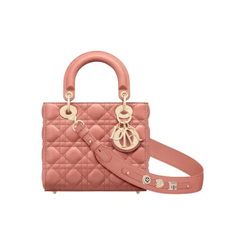 DIOR LADY DiorMy ABCDior Sheepskin Сумка Lady Dior Сумка через плечо Сумка Маленькая Женская Нежно-розовая