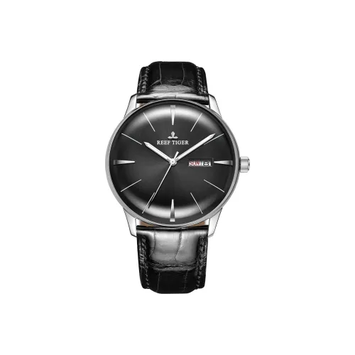 REEF TIGER Classic Collection Heritage Автоматический Механический Механизм Часы Мужские Серебристый Циферблат RGA8238 BH
