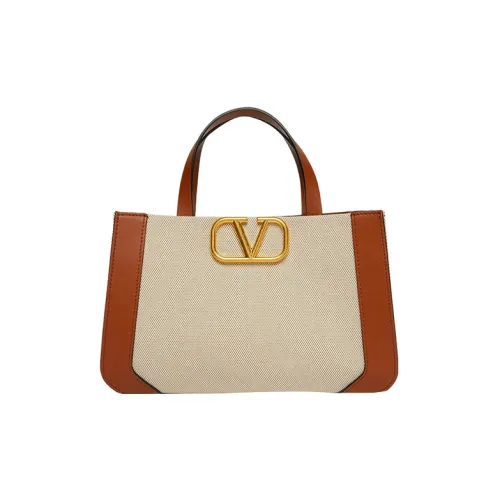 Valentino Кожа Сумка через плечо Сумка Маленькая Женская Коричневая Бежевая