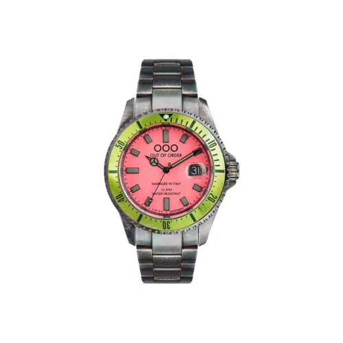 OUT OF ORDER Наручные часы Кварцевый механизм Красный циферблат Унисекс