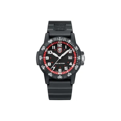 LUMINOX Turtle Collection Кварцевый механизм Мужские часы Часы 44 мм Черный циферблат Углеродное волокно Чехол для часов Резиновый ремешок