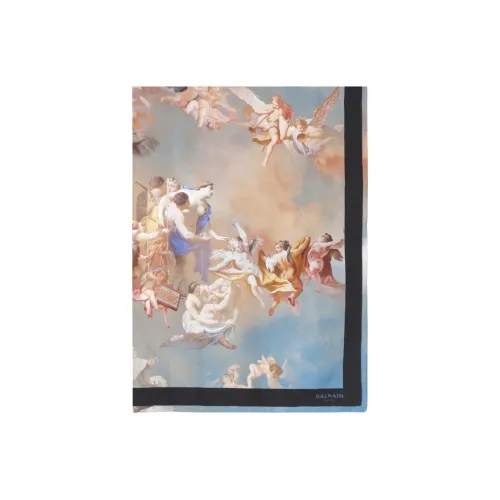 BALMAIN Шелковый шарф женский многоцветный