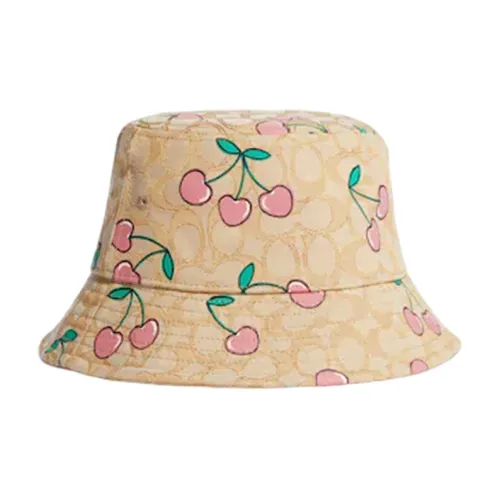 COACH Cotton Bucket Hats Женские Желтые