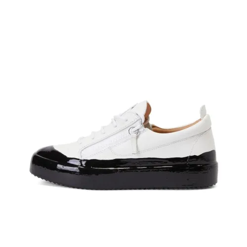 Giuseppe Zanotti GZ Frankie Low Топ Стильные Скейтбординги Мужской Белый Черный
