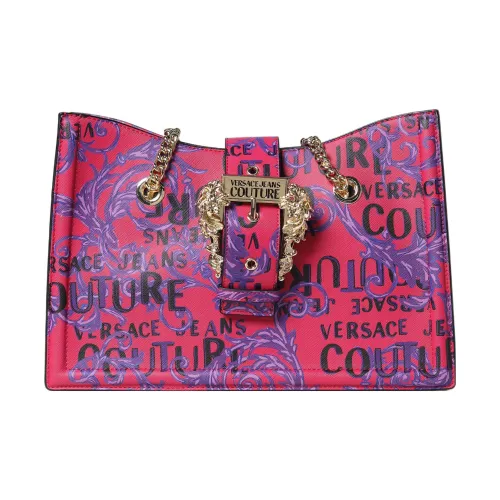 VERSACE JEANS COUTURE Полиэстер с полиуретаном Сумка через плечо Женская Красная и Фиолетовая