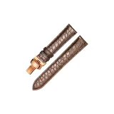 Коричневый с пряжкой цвета розового золота