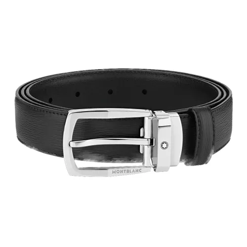 MONTBLANC Кожаные ремни Мужской Черный Ширина 3 см