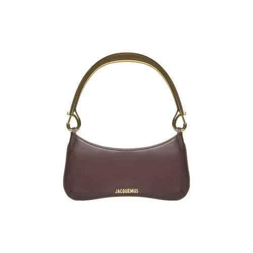 Jacquemus Кожа Одно Плечо Сумка Женская Темно-Коричневая