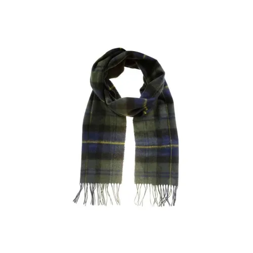 BARBOUR Вязаные шарфы Зеленый Мужской