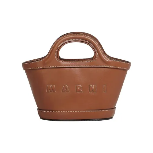 MARNI TROPICALIA Телячья кожа Сумка через плечо Сумка Extra Mini Женская Коричневая