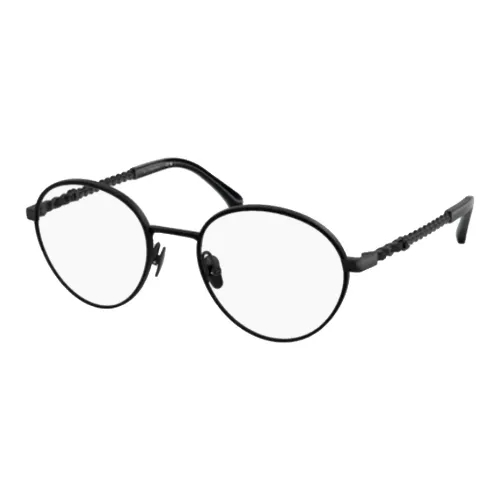 CHANEL Металл Оправа Овальная Без диоптрий Стекло Женские Черный Прозрачный