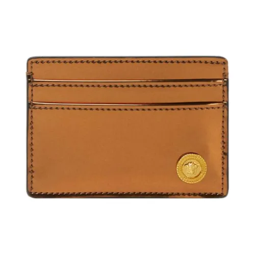 VERSACE Лакированная кожа с украшением из коровьей кожи держатель для карт мужской коричневый