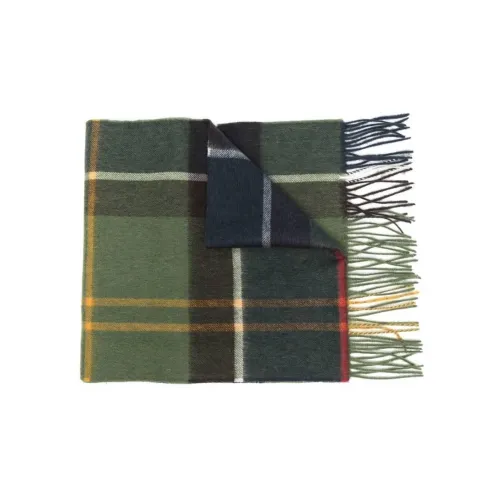 BARBOUR Вязаные шарфы Зеленый Мужской