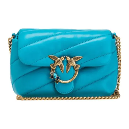 PINKO Овчина Bird Сумка Сумка через плечо Маленькая Женская Бирюзовая