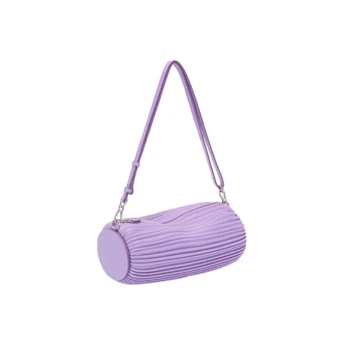 LOEWE Crinkle Nappa Sheep Leather Handbag Shoulder Bag Women's Light Purple