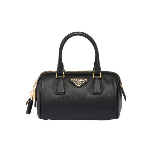 PRADA Saffiano кожа через плечо сумка женская черная