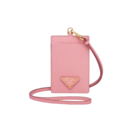 PRADA Saffiano кожаный держатель для карт женский розовый