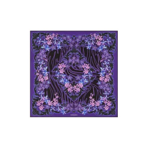 VERSACE Шелковые шарфы Фиолетовый Женские