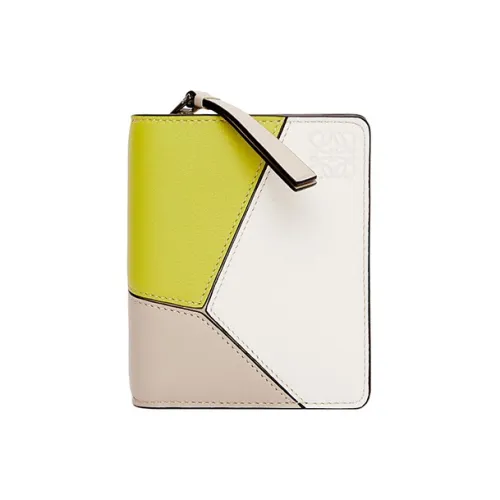 LOEWE Пазл Телячья кожа Кошелек Женские Лимон Светло-овсяный