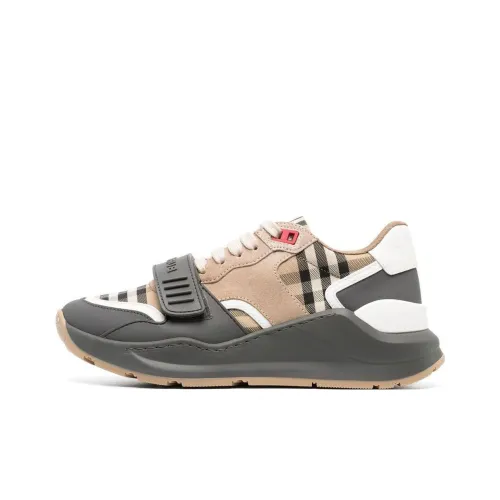 Burberry Винтаж Низкий Топ Спортивная Повседневная Обувь Женская Серый Коричневый