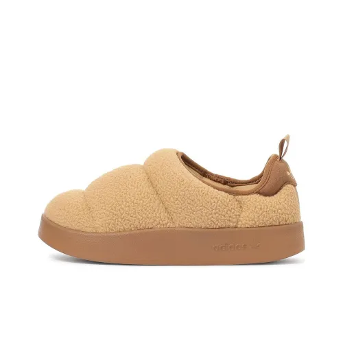 Adidas Originals Puffylette Slip-resistant Low Top Casual Men's Brown Adidas Originals Puffylette Противоскользящий Низкий Топ Повседневный Мужской Коричневый