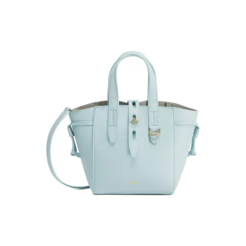 Furla Net Collection Коробка из коровьей кожи сумка через плечо мини-сумка женская мятно-синий
