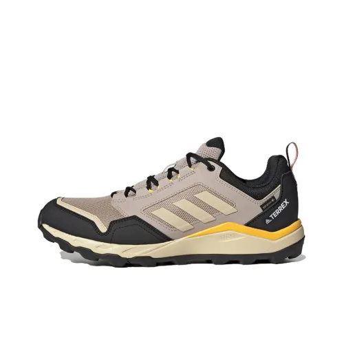 adidas Terrex Tracerocker Slip Resistant Abrasion Resistant Водонепроницаемый Низкий Топ Уличная Обувь Черный Коричневый Желтый