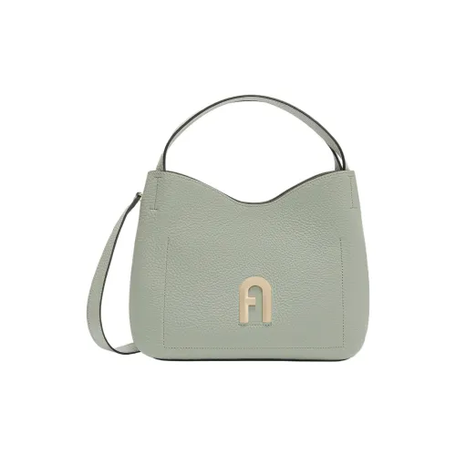 Furla Primula Рельефная Телячья Кожа Ведрообразная Сумка Сумка через плечо Сумка Маленькая Женская Зеленая