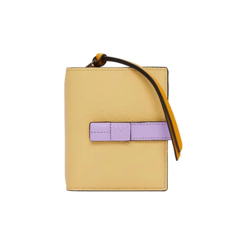 LOEWE Soft с рельефом Телячья кожа Кошелек Женские Темное масло Фуксия