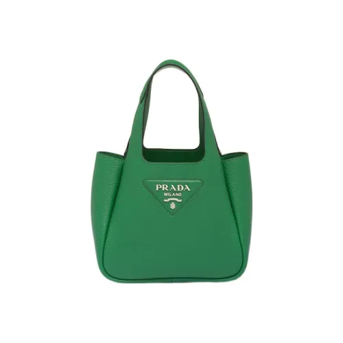 PRADA Сумка из кожи Tote Сумка для покупок Женская Зеленая