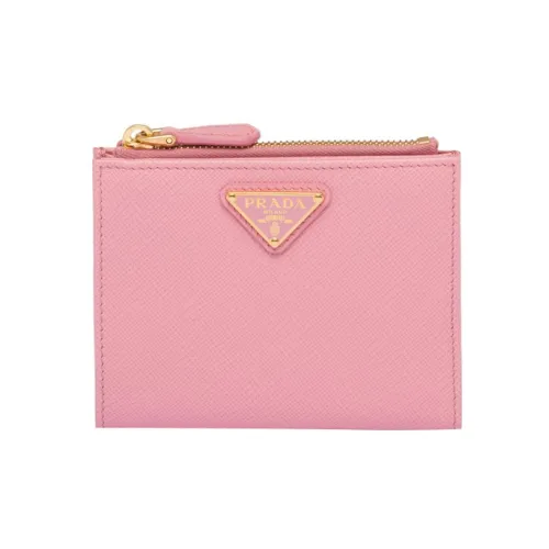 PRADA Saffiano кожа кошелек маленький женский розовый
