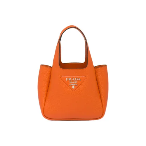 PRADA Кожа Сумка-тоут Сумка для покупок Женская сумка Апельсин