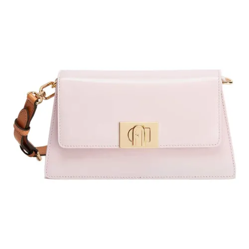 Furla 1927 Collection Блестящая сумка через плечо из коровьей кожи мини-сумка женская цвет вишневый цветок розовый