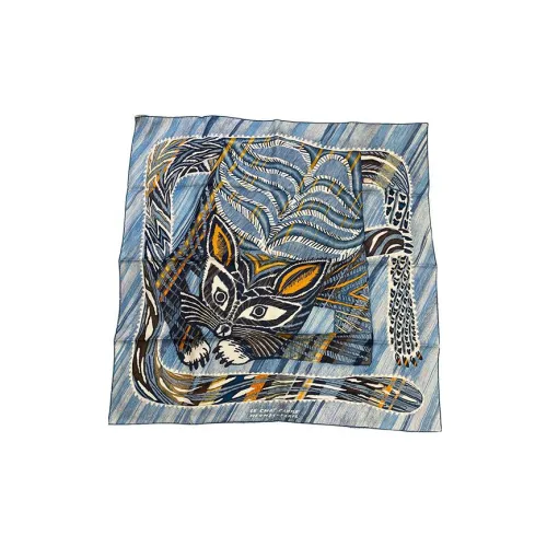 Hermes Шелковые шарфы Синий Женские