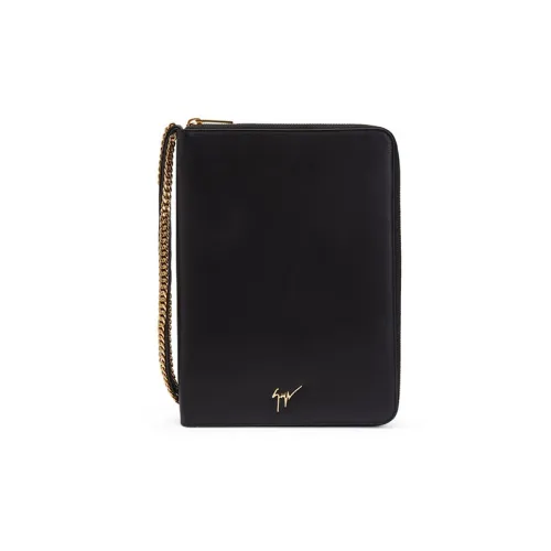 Giuseppe Zanotti GZ Кожаный клатч женский черный