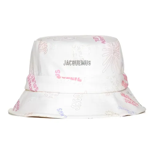 Jacquemus Cotton Bucket Hats Ecru Men's