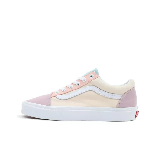 Vans Old Skool Collection PASTEL Блок Низкие Кроссовки для скейтбординга Унисекс Розовый Белый Фиолетовый