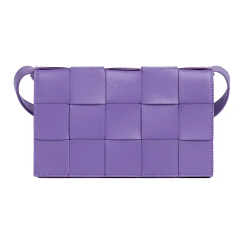 Bottega Veneta Cassette Овчина Тофу Сумка Ручная Сумка Сумка через плечо Стандартная Женская Фиолетовая