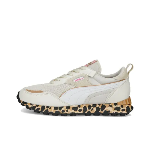 PUMA Rider FV Животные Низкий Топ Спортивная Повседневная Обувь Женская Экрю