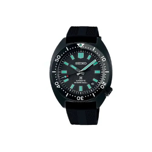 SEIKO Prospe Collection Автоматический Механический Механизм Силиконовый Ремешок Часы Мужские Черный Циферблат