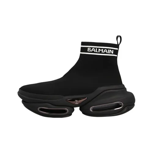 BALMAIN B Смелый Высокий Топ Повседневная Обувь Мужская Черная